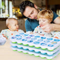 Miniatyrbillede 2 af 5: Silikone isterningeform 4 stk., isterningeform med låg & clips isbakke isterning, BPA-fri, isterningbeholder isterningbakke