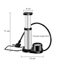 Miniatyrbilde 4 av 5: Sykkelpumpe, 140 PSI Mini Bærbar Sykkelpumpe, Mini Fotpumpe med Trykkmåler, Dobbel Ventil Sykkelpumpe for Sykler, Motorsykler, Svømming