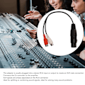 Miniatyrbillede 2 af 5: Hun til 2 RCA Hun Y Splitter Kabel 3-pin Dobbelt RCA til 1 XLR Hun til Hun Kabel til Mikrofon Mixer Forstærker