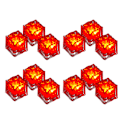 Pikkukuva 1 / 5: Valaisevat LED-jääpalat (12 kpl) red