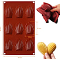 Miniatyrbillede 2 af 5: 2 stk. Skal silikone kageform Madeleine Form Bagning/kiks/silikone mousse kageform
