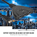Miniatyrbillede 5 af 5: 1080P Video Switch Switcher Splitter HDMI 3 Ind 1 Ud Split Signal Adapter Konverter Kabel