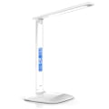 Miniatyrbillede 2 af 5: LED Skrivebordslampe med Trådløs Oplader, USB Opladningsport, Justerbar Foldbar Bordlampe med Ur, Alarm, Dato, Temperatur, 5-Niveaus Dæmpbar