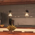Miniatyrbillede 3 af 5: Moderne Glas Langstrakt Cylinder Pendel Lampe Design Hængelampe Justerbart Reb Spisestue Soveværelse Kontor Stue Bar Cafe