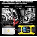 Miniatyrbillede 5 af 6: 7A/12V Smart Batterioplader Bærbar Hurtig Motorcykeloplader med LCD-skærm Beskyttelse Reparationstilstand til Bil Motorcykel Auto Gul