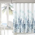 Miniatyrbillede 1 af 7: Bruseforhæng i stof 183x183 cm Tungt vægtet blomster bruseforhæng vandtæt polyester brusekabineforhæng med 12 kroge til badeværelsesbrusere,