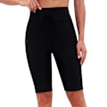 Miniatyrbillede 1 af 5: Dames Lange Boardshorts Højtaljet Badebukser Solid Jammer Badebukser - Sort