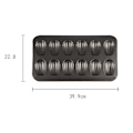 Miniatyrbillede 3 af 5: Non-stick gryde, 12 hullers skalformet bageplade Chokolade non-stick bageplade, til bagning af bageværktøj