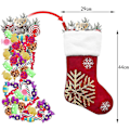 Miniatyrbilde 2 av 2: Julesokk Gavepose Elg Flanell Broderi Julesokker Julegaver Juleanheng