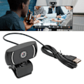 Miniatyrbillede 1 af 8: Computer Kamera Plug and Play Online Undervisning Live Konference Autofokus Fleksibel Driverfri 640x480 USB WebcamC200 Sort Indre Mærke 640x480P