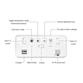 Miniatyrbillede 3 af 5: Stort digitalt vækkeur til synshandicappede - Stort elektrisk ur til soveværelset, Jumbo nummerdisplay, Fuldt dæmpbar lysstyrke, USB-porte