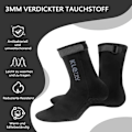 Miniatyrbilde 3 av 6: Neoprensokker 3mm, Neoprensokker for menn og kvinner, Dykkersokker Termiske Sklisikre Finnesokker for Snorkling og Vannsport, Surfing, Svømming,