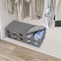Miniatyrbilde 4 av 5: 2-delt oppbevaringspose, sammenleggbare oppbevaringsbokser for under sengen, slitesterke for sengetøy, klær, tepper, puter, dyner og sesongbasert oppbevaring