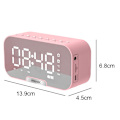Miniatyrbild 2 av 5: Trådlös Bluetooth-högtalarspegelklocka minialarmklocka
