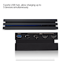 Miniatyrbillede 8 af 8: Højhastigheds 5-Port USB Hub 2.0 & 3.0 Udvidelseshub Controller Adapter til PS4 Spillekonsol