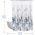 Miniatyrbillede 7 af 7: Bruseforhæng i stof 183x183 cm Tungt vægtet blomster bruseforhæng vandtæt polyester brusekabineforhæng med 12 kroge til badeværelsesbrusere,
