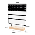 Miniatyrbillede 5 af 5: Øreringeholder Display Stativ 3-Tier Ørestik Holder Smykke Organizer Ørestik Øreringeholder 144 Huller med Træbase Stativ Display Stativ til Kvinder