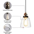 Miniatyrbillede 2 af 5: Lysekrone Industrielt Lys Retro Edison Glas Skærm Lysekrone Lampe Designer Loft Lysekrone E27 Køkken Soveværelse Spisestue