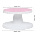 Pikkukuva 4 / 5: Kakun koristelualusta pyörivä pohja liukumaton kakun koristelupöytä DIY keittiön leivontatyökalu (Pyörivän pöydän halkaisija 23 cm)