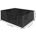 Miniatyrbillede 2 af 5: Overtræk til stue 213 x 132 x 74 cm Oxford rektangulært bord til havemøbler UV-beskyttelse (sort)