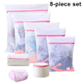 Miniatyrbilde 1 av 5: 8 stk. vaskeposer i netting for delikate plagg med premium glidelås, reiseoppbevaringspose, klesvaskeposer for vask, bluse, BH, strømper,