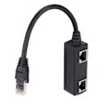Miniatyrbillede 6 af 8: RJ45 Splitter Adapter 1 Han til 2 Hun Port Ethernet-stik til Netværk Hjemmekontor