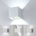 Miniatyrbillede 1 af 3: 12W LED Væglampe til Soveværelse Moderne Interiør, Op og Ned Design Justerbar Lampe, Aluminium Lampearmaturer Hvid LED Væglampe til Soveværelse Hjem Gang