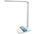 Miniatyrbilde 1 av 5: LED Skrivebordslampe med Trådløs Lader, Dimbar Skrivebordslampe med 10 Lysstyrkenivåer og 5 Fargemoduser, Nattbordslampe med USB-port og