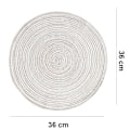 Pikkukuva 5 / 5: Pyöreä punottu tabletti, 6 kpl, sisä- ja ulkokäyttöön, hääjuhliin, lomajuhliin, perhejuhliin