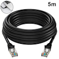 Miniatyrbild 1 av 5: Cat6 Ethernet-kabel Gigabit Flat Network LAN-kabel med kabelklämmor Snagless Rj45-kontakter för dator/modem/router/X-Box Snabbare än Cat5e/Cat5
