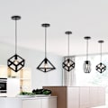 Miniatyrbillede 5 af 6: Retro Pendel Lysekrone E27 LED 40W Burform Industrielt Design Lampe Belysning Sort