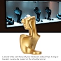 Miniatyrbillede 7 af 8: Portræt Model Smykke Display Stativ Multifunktionelt Lille Harpiks Smykke Halskæde Stativ til Smykkebutik Guld