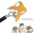 Miniatyrbillede 7 af 8: Hamstersele og snorsæt Kunstlæder Blød Let at Bære Rotte Gåsele Vest og Snorsæt med Klokker Gul