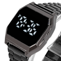 Miniatyrbillede 5 af 8: LED Ur til Studenter Tetragonum Digitalt Sportsur med Foldespænde Alarm Timing Natlys Funktion til Daglig Brug Sort