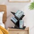 Miniatyrbillede 3 af 5: Træbogreol, Træbogskasse, Bogreol, Kontorbogreol, Fritstående Bogreoler, Opbevaringsreoler til Stue, Soveværelse eller Køkken (Sort