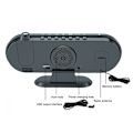 Miniatyrbillede 5 af 5: Digital Projektions Vækkeur, LED Spejl Vækkeur Radio med 180° Projektor, Dobbelte Alarmer, USB Oplader, 12/24 Timer, Snooze Model, Radio Vækkeur