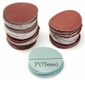 Miniatyrbillede 5 af 5: 75 mm slibeskiver, sandpapirskiver, slibesæt 3 tommer slibeskiver, 100 stk.