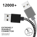 Miniatyrbillede 2 af 5: 4 stk. iPhone opladerkabler 3FT/6FT/10FT Nylon flettet hurtig USB opladning & synkroniseringskabel dataledning iPhone dataledning kompatibel iPhone11/ Xs/Max/Xr/X/8
