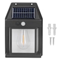 Miniatyrbillede 2 af 8: Solar Tungsten Væglampe Udendørs Sensor Interaktionslampe Eksteriør Belysningsarmaturer Vægmontering IP65 Vandtæt Sort