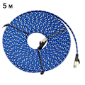 Miniatyrbillede 2 af 5: Nylon Cat 7 Ethernet Kabel, Cat7 RJ45 Netværks Patch Kabel Fladt 10 Gigabit 600Mhz LAN Ledning Kabel Afskærmet til Modem, Router, PC, Mac, Laptop,