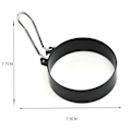 Miniatyrbillede 3 af 5: 4 stk. Stegte Ægforme, Pandekageform Rustfrit Stål Non-Stick Pandekageform