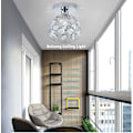 Miniatyrbillede 4 af 5: Mini Loftslampe Krystal Lysekrone Semi Flush Mount Loftslampe Moderne Loftslampe Armatur til Entré Køkken Ø Soveværelse