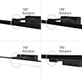 Miniatyrbillede 4 af 5: LED Badeværelsesspejllampe 50cm, 12W, IP44 Vandtæt Badeværelsesvæglampe 180° Roterbar, Moderne Badeværelsesspejllampe, Kølig Hvid 5500K, Sort