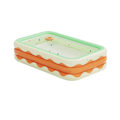 Miniatyrbillede 1 af 8: Oppustelig swimmingpool 3 lag foldbar PVC blæse swimmingpool til indendørs gårdhave orange 1,3 meter
