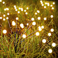 Miniatyrbillede 1 af 7: Solcellehavelamper - 2 pakker med 10 LED solcelleildfluelamper med 2 lystilstande, svajer i vinden, vandtætte solcelledekorationslamper, solcelleudendørslamper