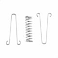 Miniatyrbilde 2 av 5: Loop Fjærspennings Blindfeste - Solseilfester Rustfritt Stål Tilbehør med 4 Spiralformede Fjærer 8 Karabinkroker for Telt Markiser Camping, 4 Stk