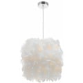 Miniatyrbilde 1 av 5: Hvit Fjær Pendellampe 22cm Lysekrone Hengelampe E27 Taklampe for Soverom, Stue, Spisestue, Restaurant, Dekorasjon
