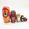 Miniatyrbillede 5 af 7: Babushka Nesting Matryoshka Træ Russiske Nesting Dukker Legetøj Gave i Dyreform