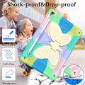 Miniatyrbild 4 av 5: Fodral för iPad 9:e/8:e/7:e generation med pennhållare, stativ, axelrem, fjärilsfodral för iPad 10,2 tum 2021/2020/2019 iPad-fodral – färgglatt