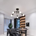 Miniatyrbillede 2 af 5: Industriel Loftslampe i Metal, Edison 5-hovedet Designer Loftslampe E27 5 Retro Lysekroner til Soveværelse Stue Køkken Spisestue